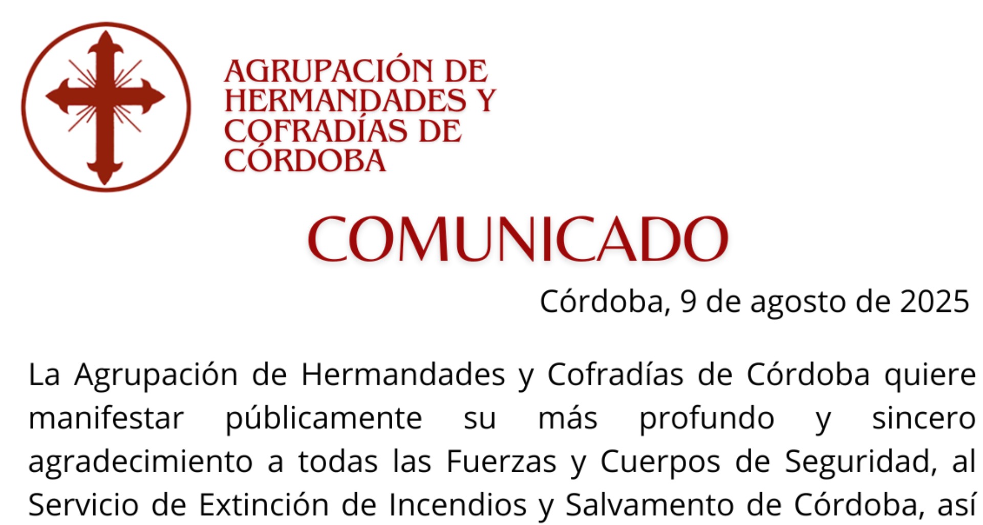COMUNICADO