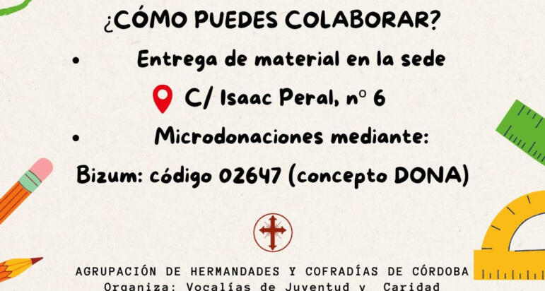 La Agrupación moviliza una campaña de recogida de material escolar 