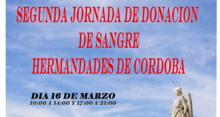 Las hermandades de Córdoba celebran la segunda jornada de donación de sangre